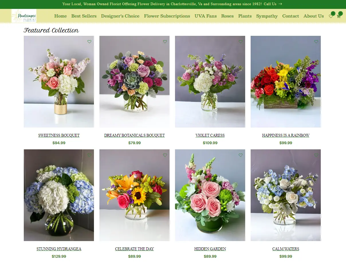 Featured floral products from Plantscapes Florist & Gifts